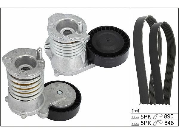 V-ribbed Belt Set
